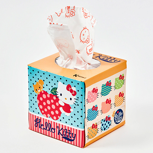 Салфетки для тела KARTIKA Салфетки бумажные косметические Hello Kitty с рисунком 3 слоя
