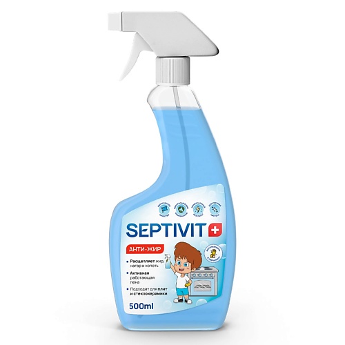 SEPTIVIT Чистящее средство для кухни Антижир 500 средство чистящее mimi home для духовок и свч 370 мл