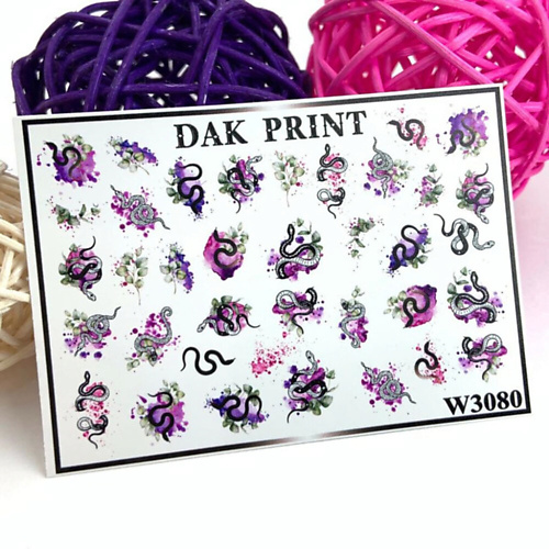 DAK PRINT Слайдер-дизайн для ногтей W3080 dak print слайдер дизайн для ногтей m728