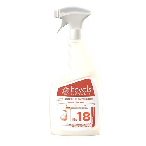 ECVOLS Средство для чистки сантехники и плитки  с эфирными маслами Груша, №18 750 cleeny средство для сантехники от известкового налета 500