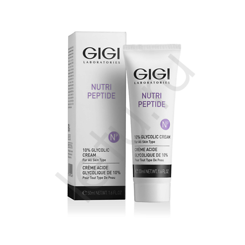 Крем для лица GIGI 10% гликолевый крем для всех типов кожи Nutri Peptide пептидный балансирующий крем для жирной кожи лица nutri peptide balancing moisturizer крем 200мл