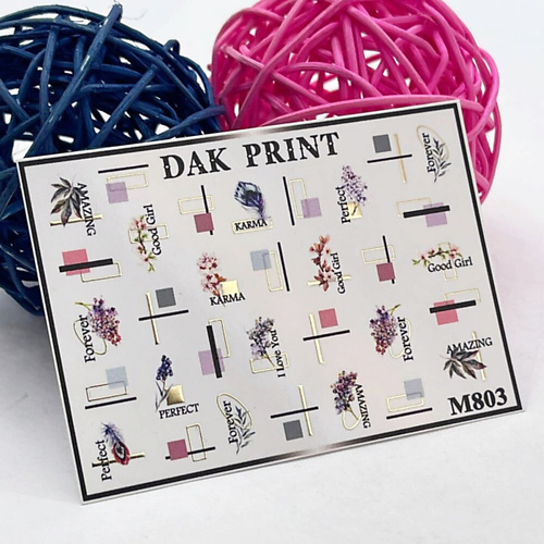 DAK PRINT Слайдер-дизайн для ногтей M803 детям об искусстве дизайн