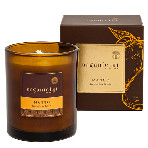 ORGANICTAI Ароматическая соевая свеча МАНГО 180.0 bolsius свеча столбик арома true scents манго 263
