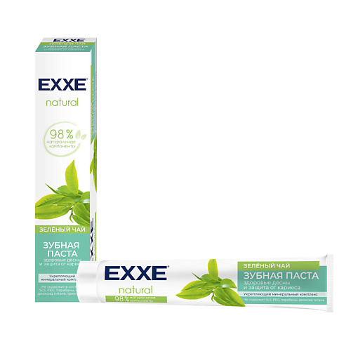 EXXE Зубная паста Natural Зелёный чай 75 curaprox зубная паста enzycal 950 75