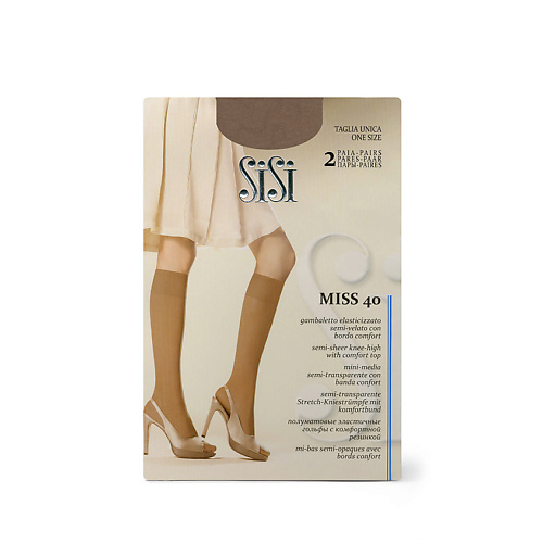 SISI Гольфы женские MISS 40 - 2 пары sisi носки женские optic 40 в полоску резинка с люрексом