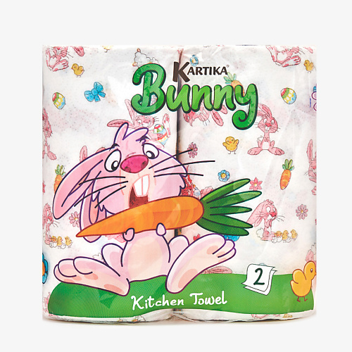 фото Kartika полотенца бумажные кухонные "кролик" 2 слоя