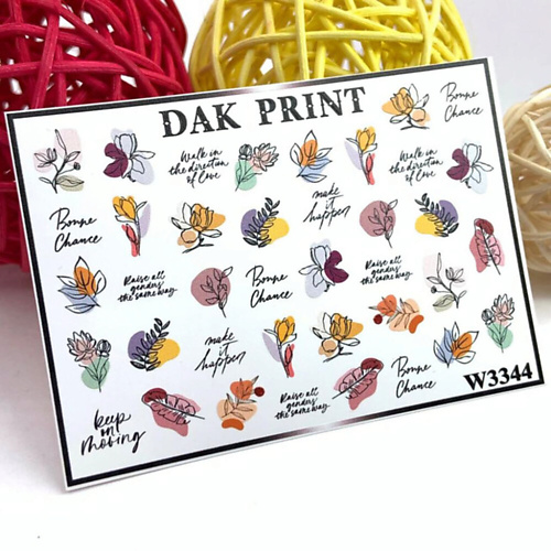 DAK PRINT Слайдер-дизайн для ногтей W3344
