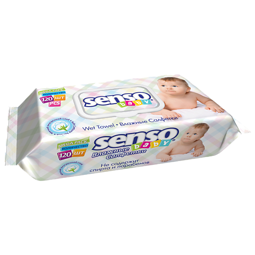SENSO BABY Детские влажные салфетки Senso Baby 120.0 baby line влажные салфетки с алое вера и ромашкой