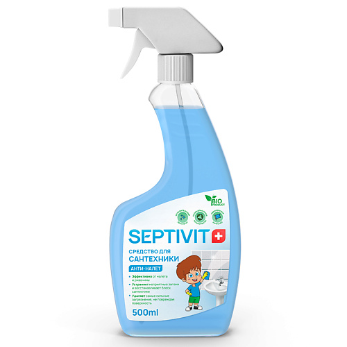 SEPTIVIT Универсальное чистящее средство для сантехники Анти-налёт 500 septivit универсальное чистящее средство для очистки мебели анти пятна 500
