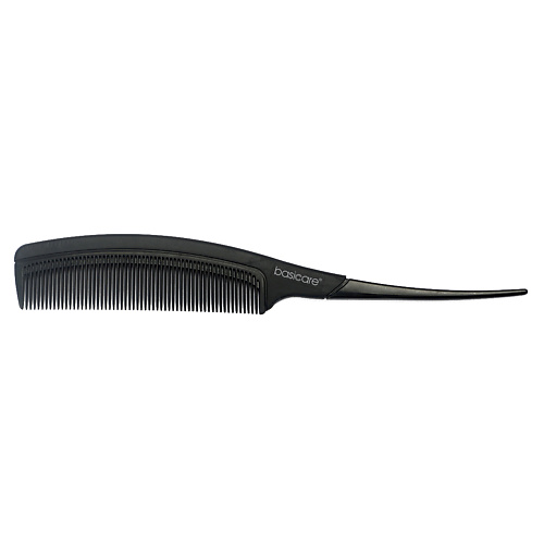 BASICARE Расческа-гребень для волос с хвостом COMB гребень с крупными зубцами серебро