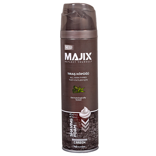 MAJIX Пена для бритья Carbon 200.0 arko пена для бритья soothing hemp 200