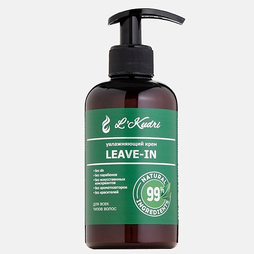 L'KUDRI Натуральный несмываемый крем LEAVE-IN для кудрявых волос 290.0 крем парафин натуральный paraffin сream natural