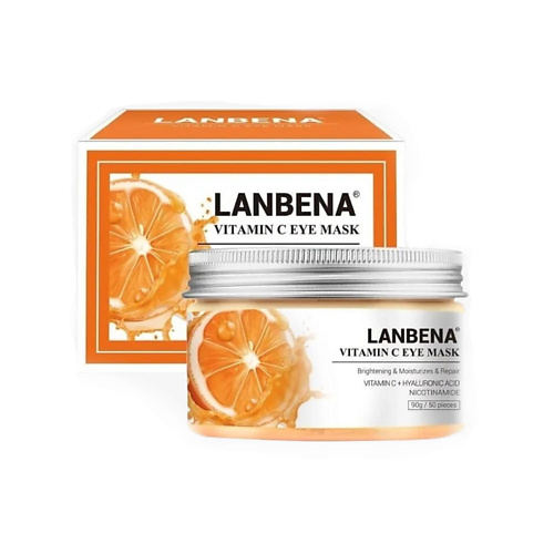 LANBENA Патчи тканевые для кожи вокруг глаз с витамином С 50 lanbena патчи от прыщей ночные 28
