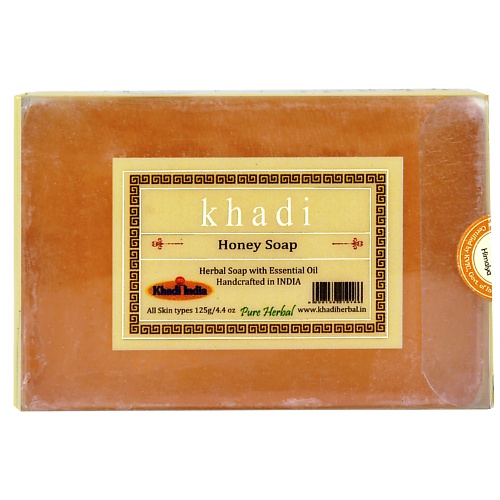 KHADI Натуральное очищающее мыло Мёд 125 khadi натуральное растительное мыло абрикос 100