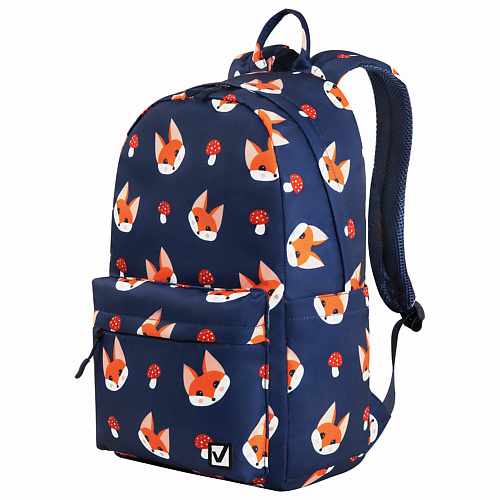 BRAUBERG Рюкзак с карманом для ноутбука, Foxes рюкзак для переноски с окном для обзора и светоотражающей полосой 32х26х44 см золотистый
