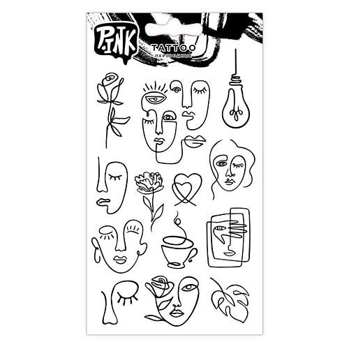 P.INK Наклейки-тату переводные Лайн арт наклейки тату переводные японские маски