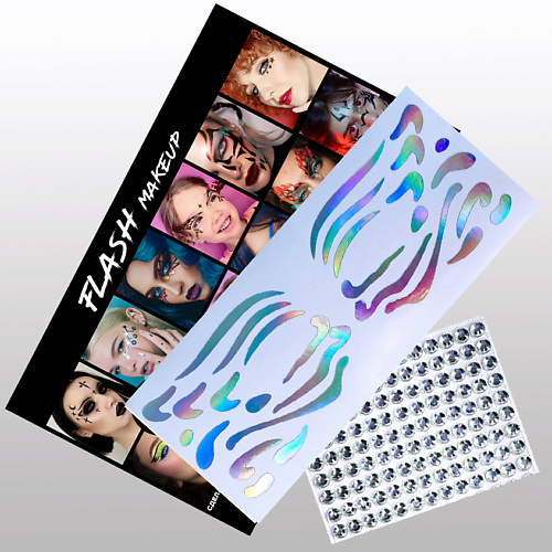 VLASOVA JULIA Наклейки для макияжа набор - стразы, формы голографика F2104 метод монтессори развитие через игру формы игровой набор карточек