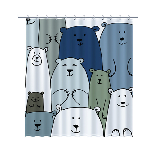 фото Fixsen "bear" шторка для ванной
