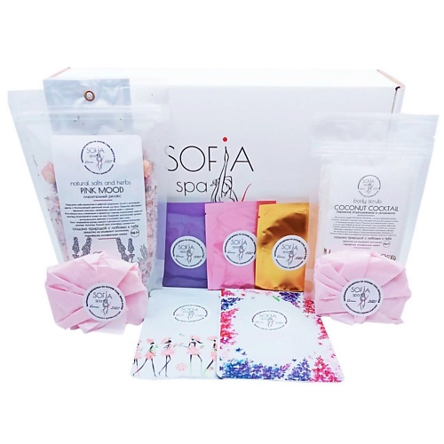 SOFIA SPA Подарочный набор косметики для лица и тела denezo органайзер для косметики вращающийся lia
