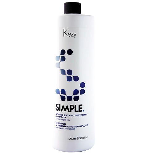 KEZY Шампунь питательный восстанавливающий для поврежденных волос SIMPLE 1000 белита шампунь восстанавливающий с маслом льна для поврежденных волос сила природы 400
