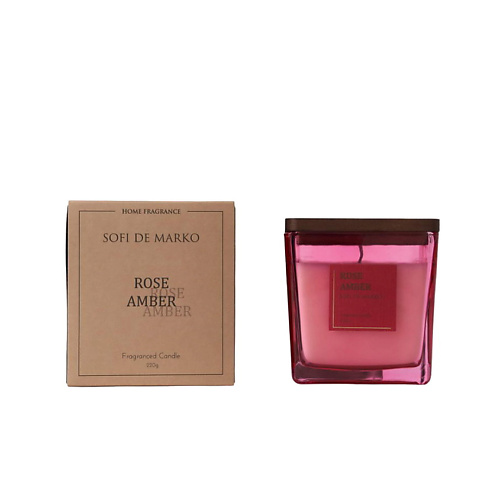 SOFI DE MARKO Свеча Ароматическая Rose Amber 220 sofi de marko свеча ароматическая sakura dreams 500