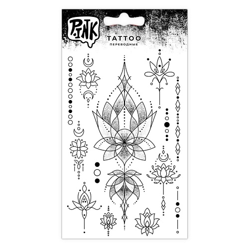 P.INK Наклейки-тату переводные Графичные цветы miss pinky татуировки переводные 12x7 5