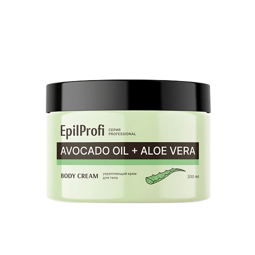 EPILPROFI Крем для тела укрепляющий с маслом авокадо и алоэ вера 300.0 domix green крем увлажняющий с соком алоэ мятным маслом и наносеребром 200 0