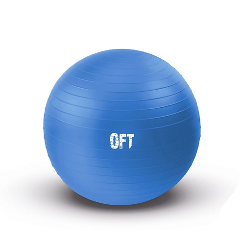 мяч гимнастический с ручкой и с насосом Мяч для фитнеса ORIGINAL FITTOOLS Фитбол (Гимнастический мяч) 75 см с насосом Blue