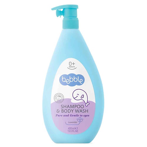 BEBBLE Шампунь для волос и тела детский Shampoo & Body Wash 0+ 400 шампунь детский принцесса тутти фрутти для купания 400 мл