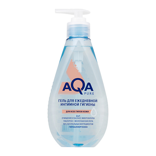 AQA PURE Гель для интимной гигиены с молочной кислотой 250 пилинг с молочной кислотой hydra lactic intense peel