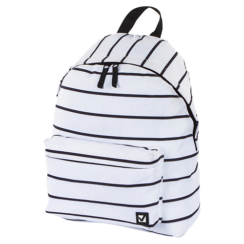 BRAUBERG Рюкзак  сити-формат, белый в полоску brauberg рюкзак bears карман антивор