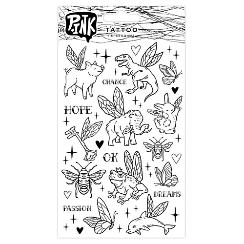 P.INK Наклейки-тату переводные Крылатые звери p ink наклейки тату переводные смешные коты
