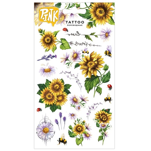 P.INK Наклейки-тату переводные Полевые цветы nd play наклейки тату яркое лето 3 листа