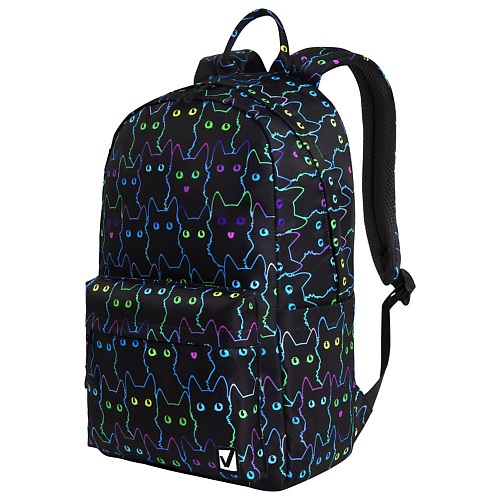 BRAUBERG Рюкзак с карманом для ноутбука, Neon cats рюкзак с карманом 22 см х 10 см х 30 см кошечка мари коты аристократы