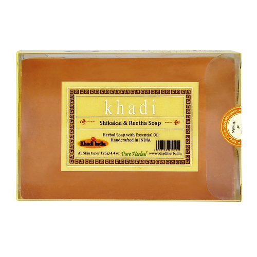 KHADI Натуральное очищающее мыло Шикакай и Ритха 125 khadi натуральное очищающее мыло лемонграсс 125
