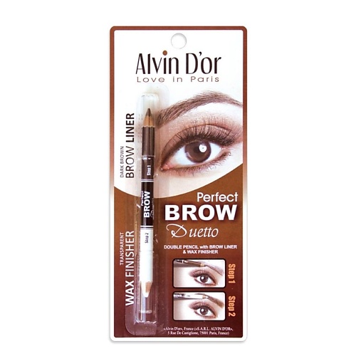 ALVIN D'OR ALVIN D’OR Профессиональный дуэт для бровей карандаш + воск Brow Perfect dior мел для бровей diorshow brow chalk