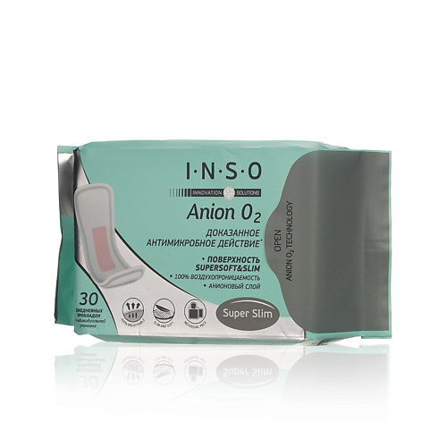 INSO Прокладки женские гигиенические ежедневные 30 inso прокладки с анионовым слоем zero super 8