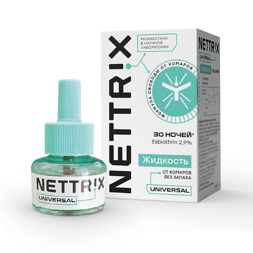 NETTRIX Жидкость от комаров 30 ночей 29 жидкость gardex naturin от комаров без запаха 30 ночей