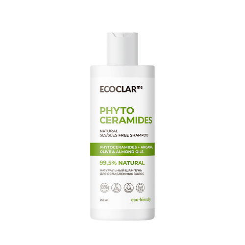 ECOCLARME Натуральный шампунь  бессульфатный  для ослабленных волос 250 organictai натуральный шампунь для волос тайский помело 260