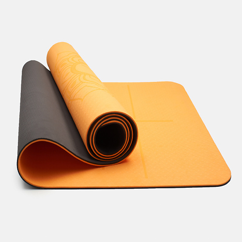 L-V-P Коврик для йоги и фитнеса двухслойный bodhi коврик для фитнеса из германии kailash серый 175 х 60 х 03 см