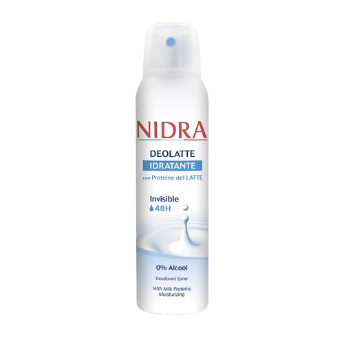 NIDRA Дезодорант аэрозоль увлажняющий с молочными протеинами 150.0 полироль пластика astrohim лимон 335 мл аэрозоль ас 2335