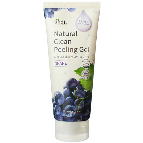 EKEL Гель для умывания скатка с виноградом для зрелой кожи Gel Grape 180 ekel гель для лица и тела с муцином улитки увлажняющий успокаивающий soothing gel snail 300