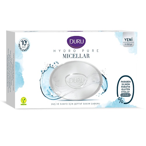 DURU Косметическое мыло CRYSTALL Hydro Pure Micellar 450.0 мыло туалетное dalan multi care micellar water