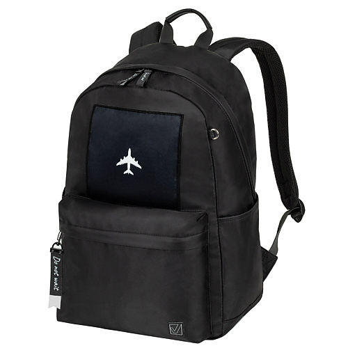 BRAUBERG Рюкзак Airplane, карман-антивор рюкзак на молнии наружный карман 2 боковых кармана кошелёк чёрный