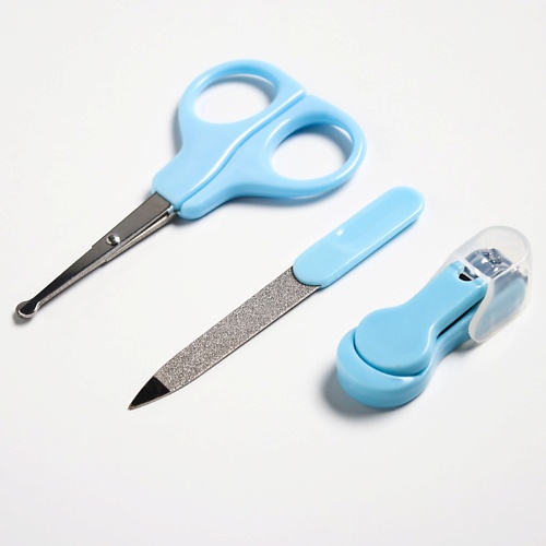 КРОШКА Я Детский маникюрный набор (ножницы, книпсер, пилка) kaizer комплект 3 предмета клиппер ножницы пилка