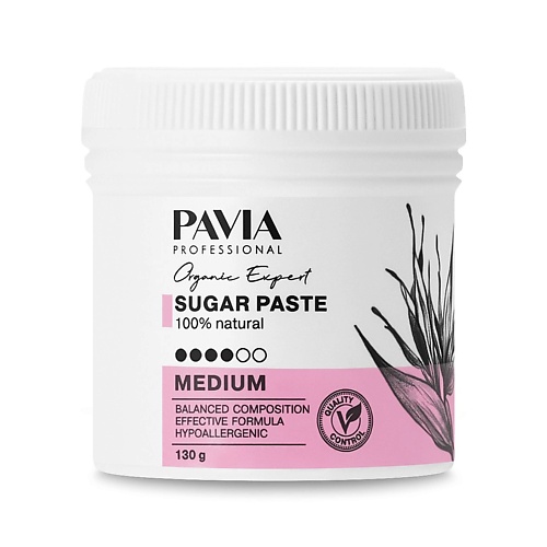 PAVIA Сахарная паста для депиляции Medium - Средняя 130 ecosugaring сахарная паста для шугаринга средняя для бикини подмышек полосками 200