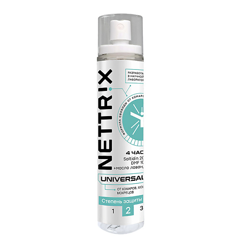 NETTRIX Спрей от комаров, мошек, мокрецов Universal 100.0 aromika гель для стирки всех видов тканей prachka universal 1100