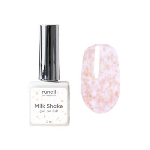 RUNAIL PROFESSIONAL Гель-лак с поталью Milk Shake runail professional каучуковая ная база beautytint glitter mix