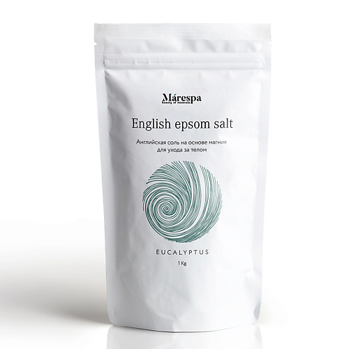 MARESPA Английская соль для ванн с магнием EPSOM (Эпсом) с натуральным маслом эвкалипта 1000 lunar laboratory соль для ванн английская epsom 3000