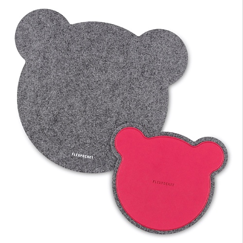 фото Flexpocket flexpocket коврик для мыши из фетра и подставка под горячее в форме медведя